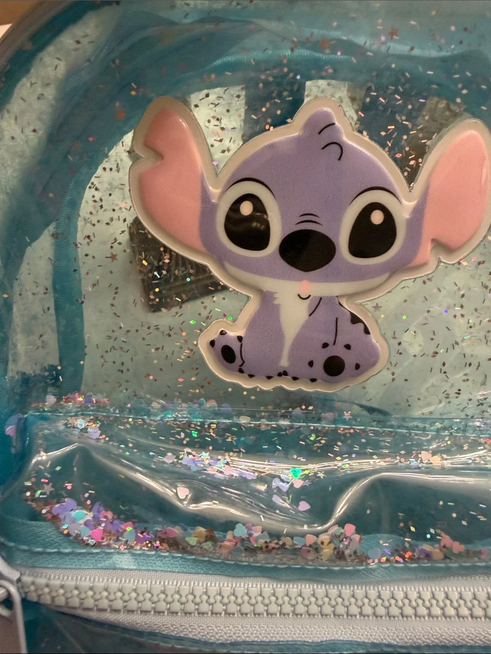 NWT Lilo & Stitch Glitter confetti Blue Mini Backpack